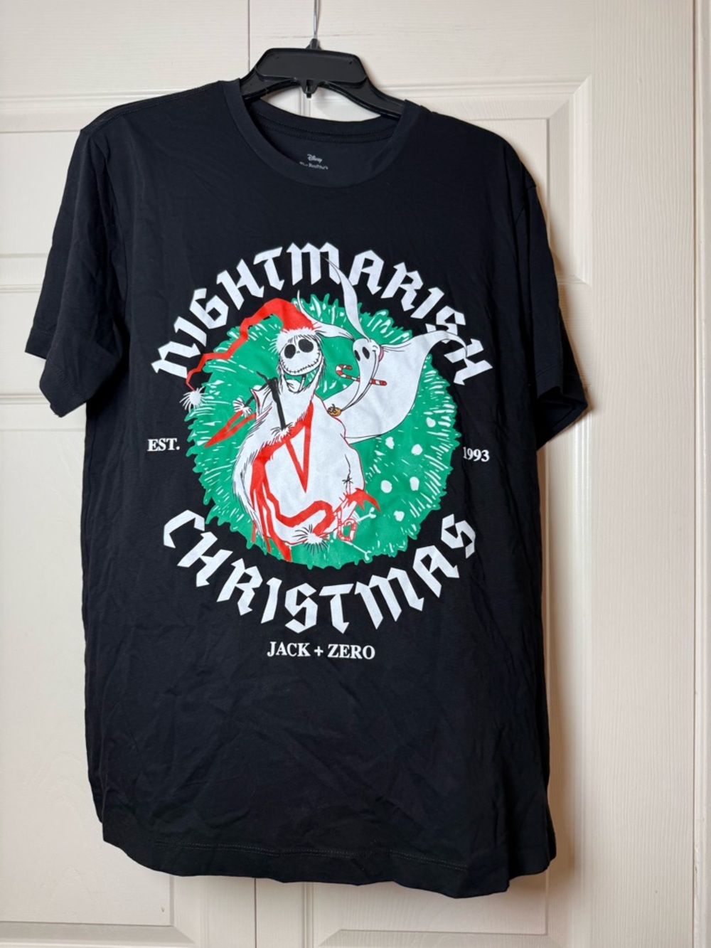 Disney The Nightmare Before Christmas Santa Jack‎ Skellington Wreath T-Shirt